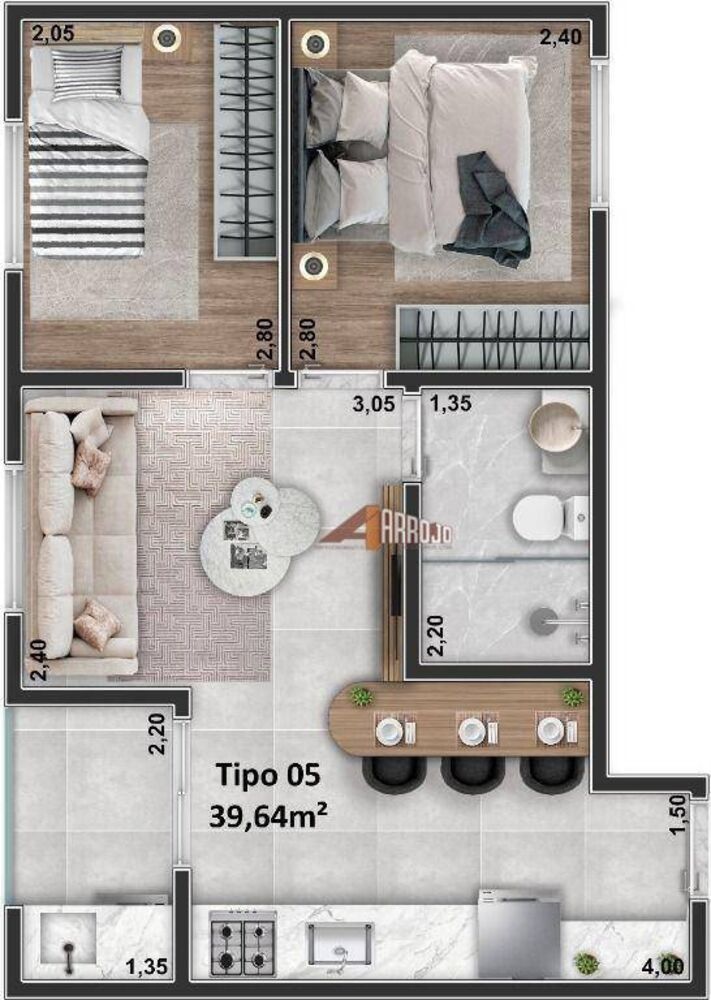 Apartamento, 1 quarto, 30 m² - Foto 4