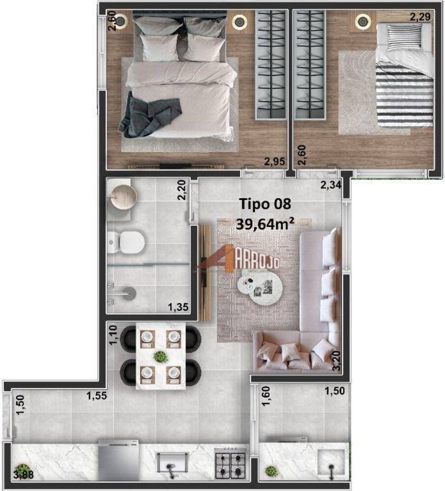 Apartamento, 1 quarto, 30 m² - Foto 1