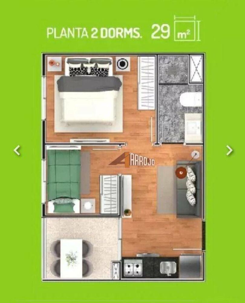 Apartamento, 2 quartos, 29 m² - Foto 2