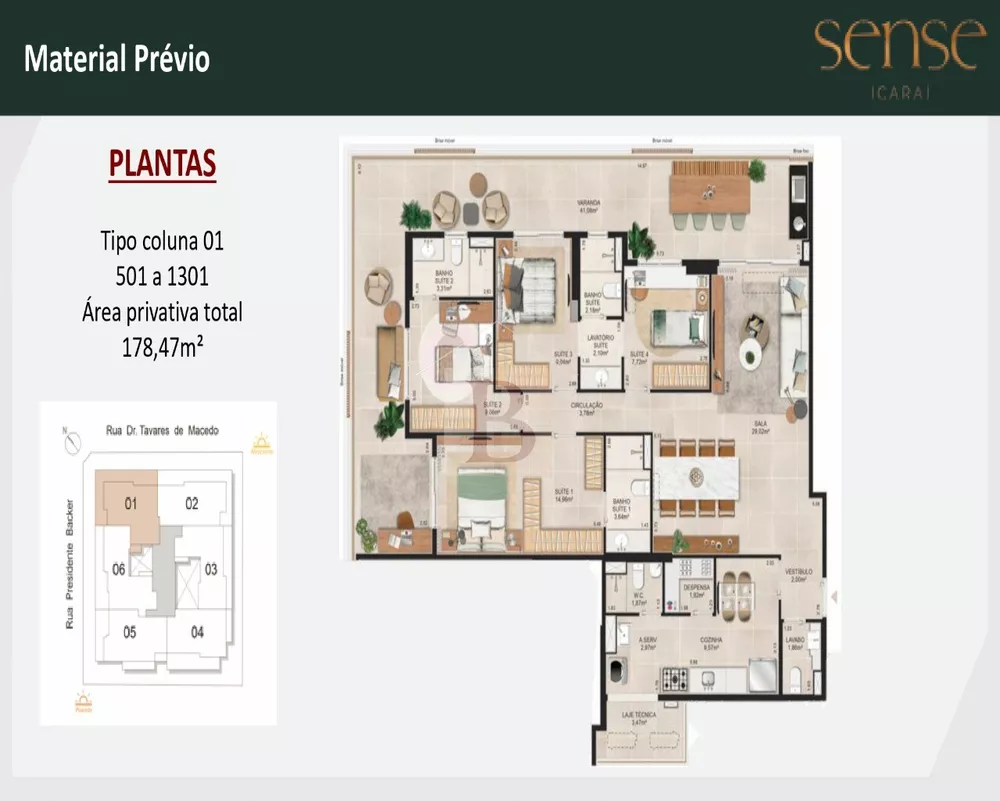 Apartamento, 4 quartos, 178 m² - Foto 1