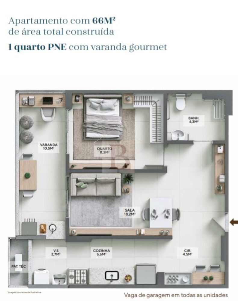 Apartamento, 1 quarto, 66 m² - Foto 13