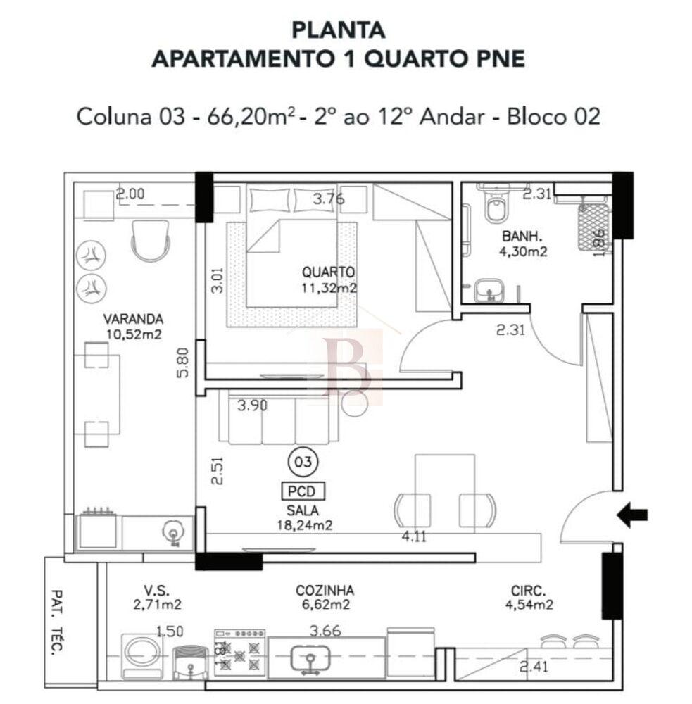 Apartamento, 1 quarto, 66 m² - Foto 12