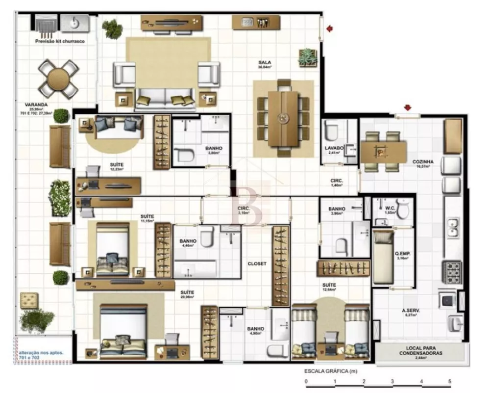 Apartamento, 5 quartos, 174 m² - Foto 22