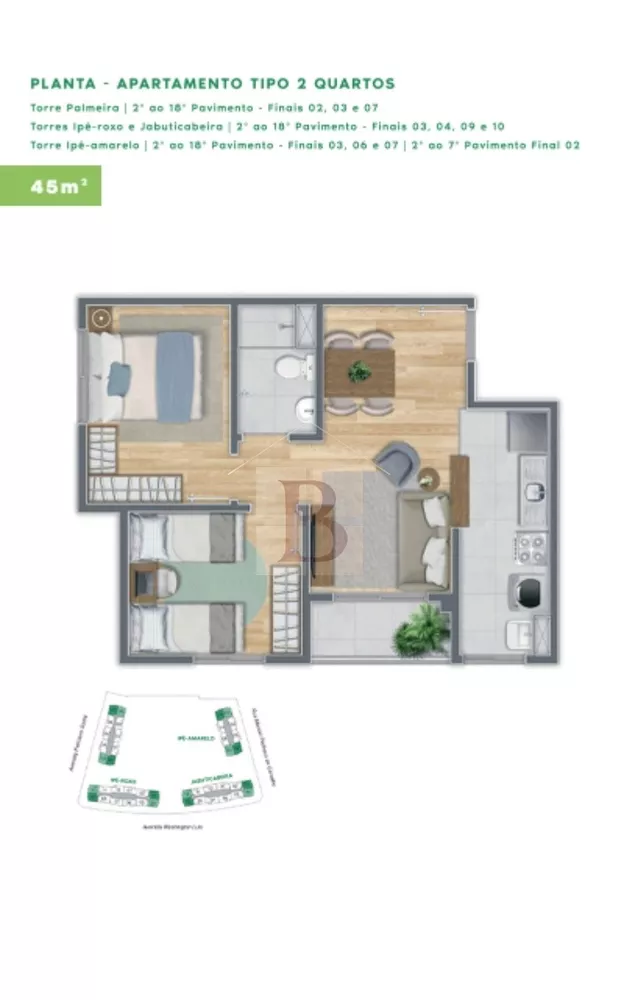 Apartamento, 2 quartos, 51 m² - Foto 10