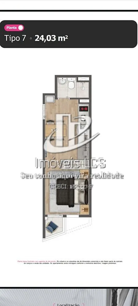 Apartamento, 24 m² - Foto 6