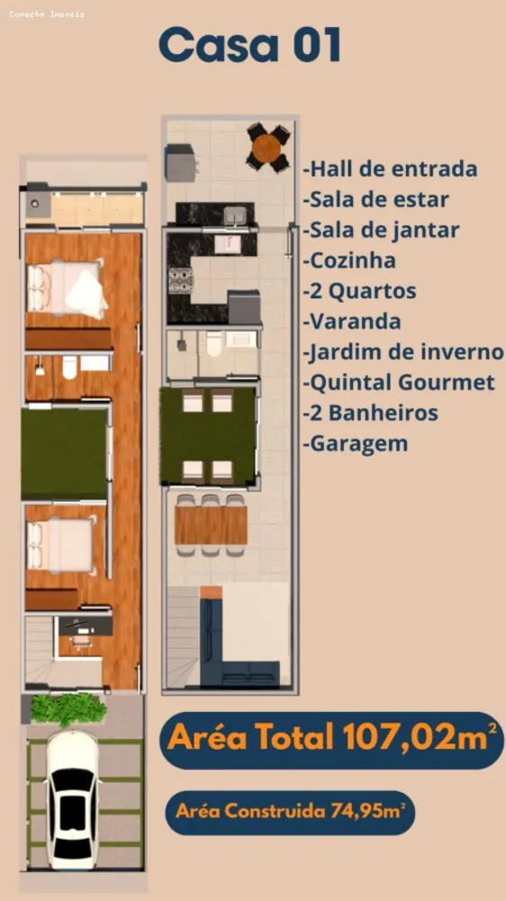 Casa, 2 quartos, 74 m² - Foto 5