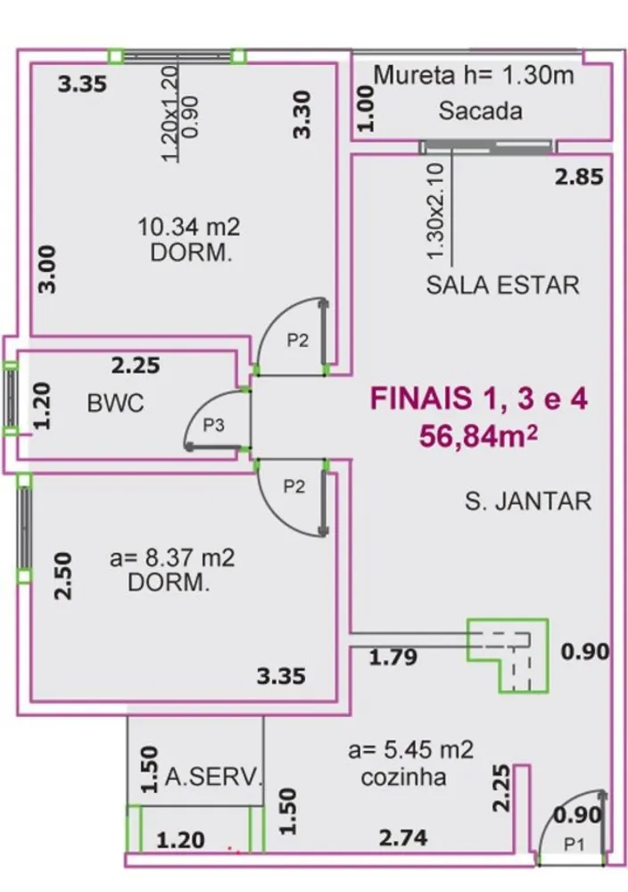 Apartamento, 2 quartos, 56 m² - Foto 5