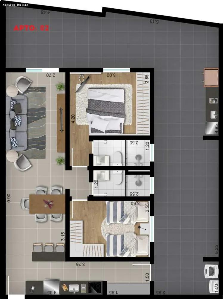 Apartamento, 2 quartos, 86 m² - Foto 8