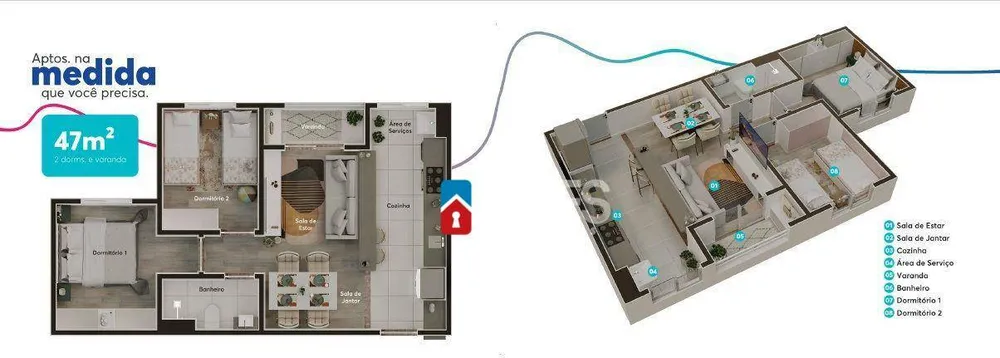 Apartamento, 2 quartos, 46 m² - Foto 8