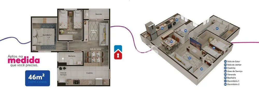 Apartamento, 2 quartos, 46 m² - Foto 15