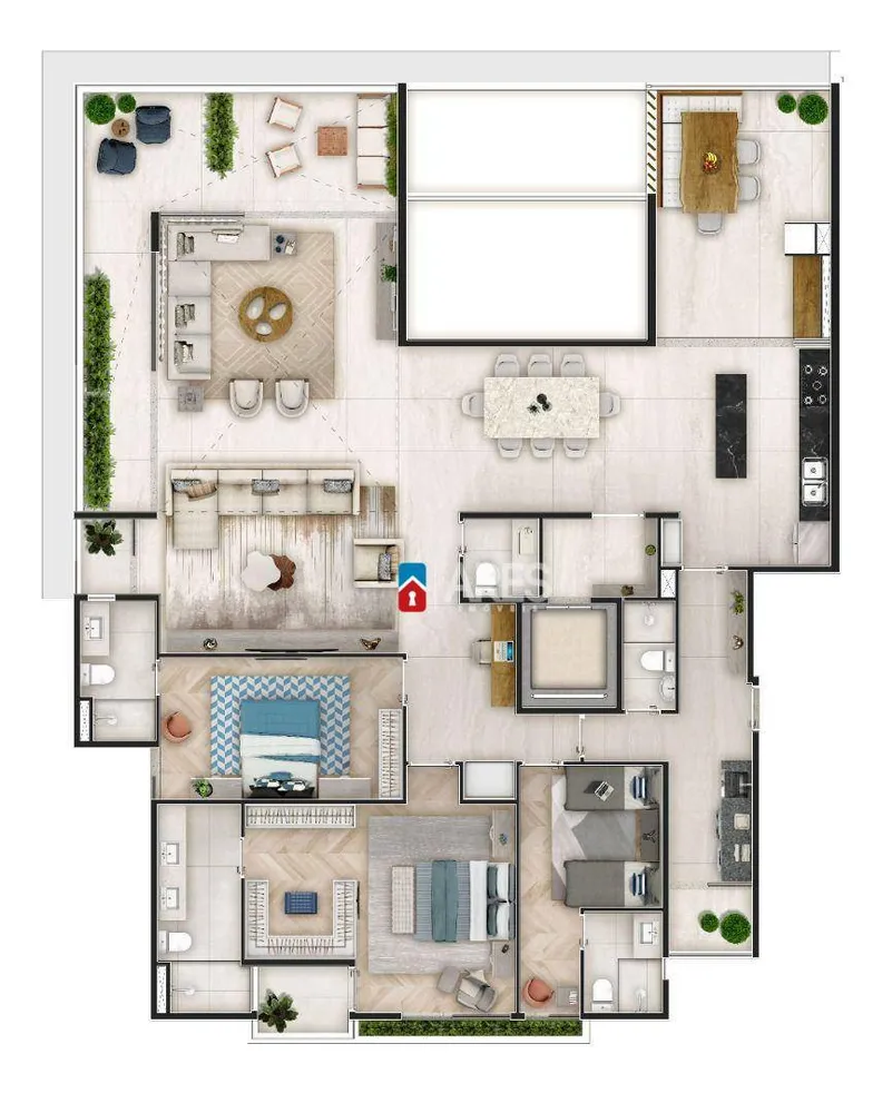 Apartamento, 4 quartos, 220 m² - Foto 4