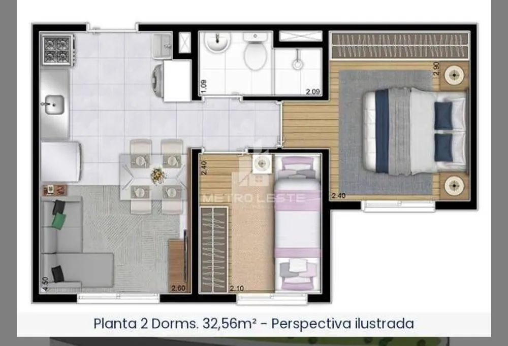 Apartamento, 2 quartos, 33 m² - Foto 4