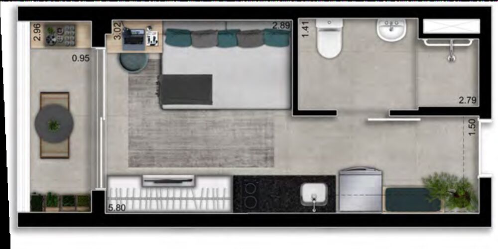 Apartamento, 1 quarto, 45 m² - Foto 4