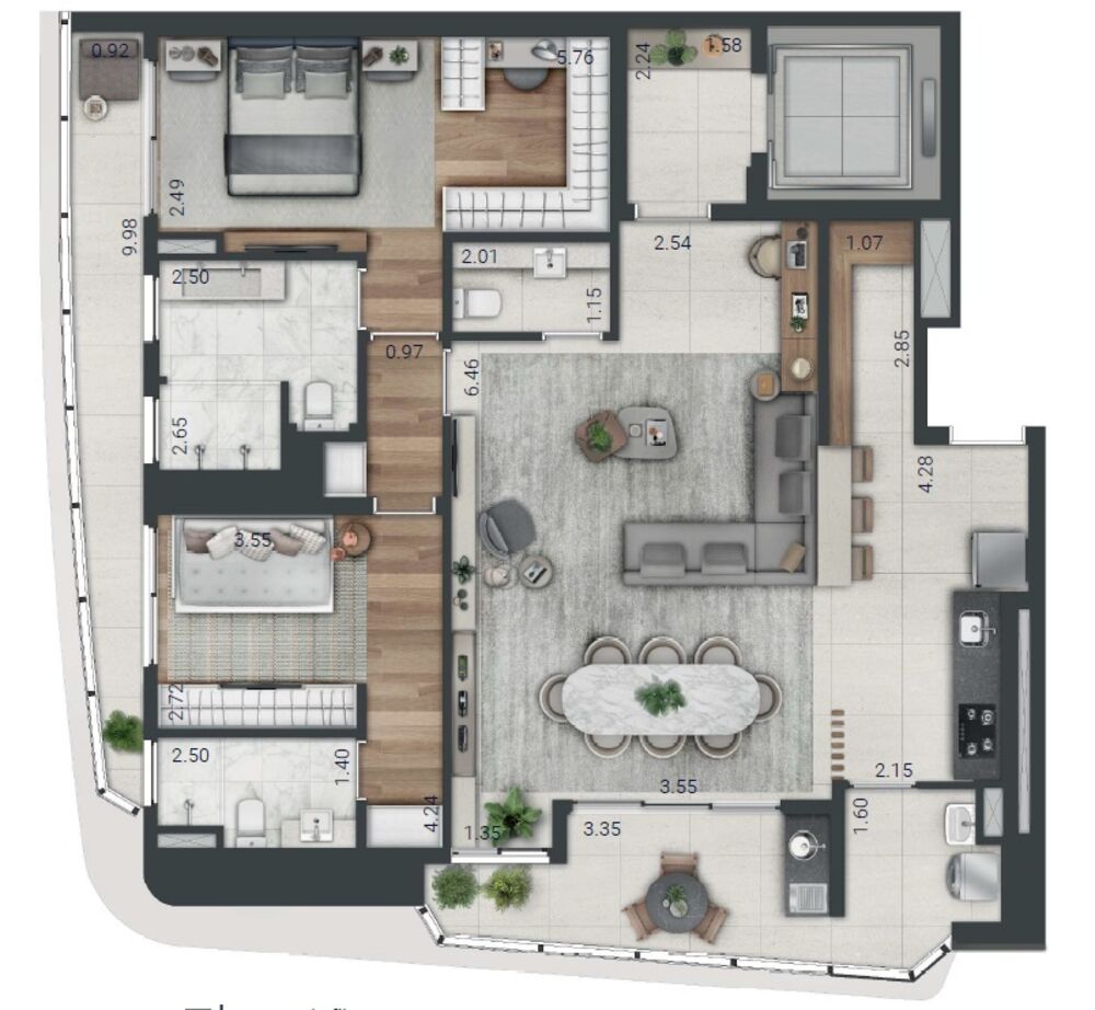 Apartamento, 3 quartos, 106 m² - Foto 8