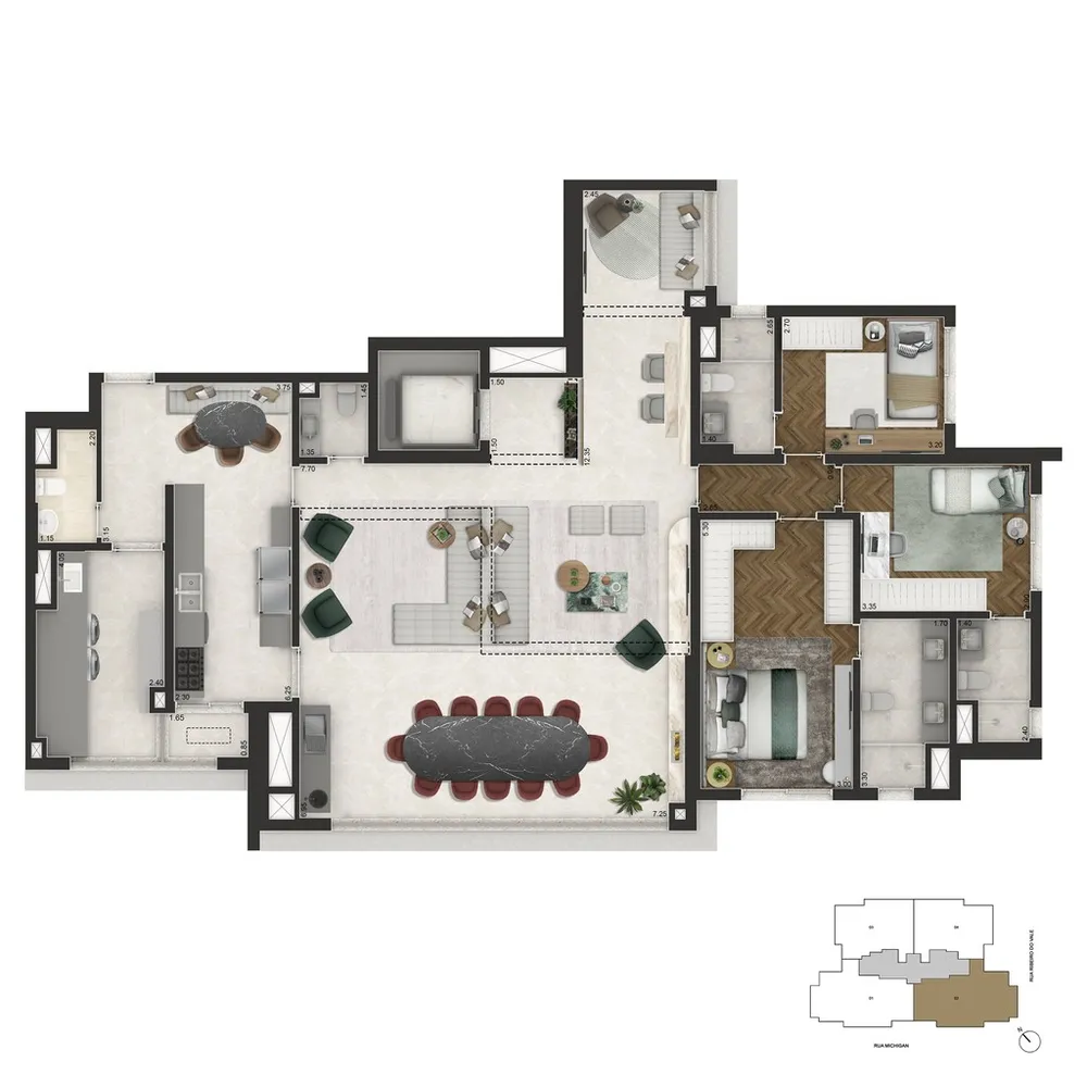Apartamento, 3 quartos, 249 m² - Foto 11