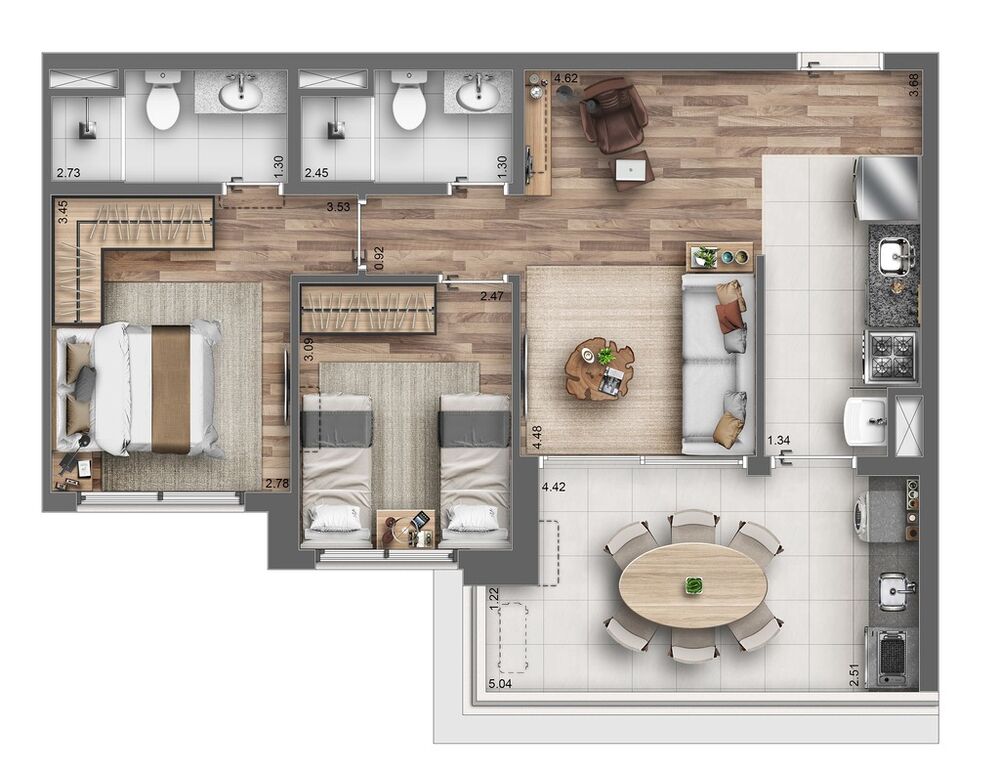 Apartamento, 2 quartos, 85 m² - Foto 10