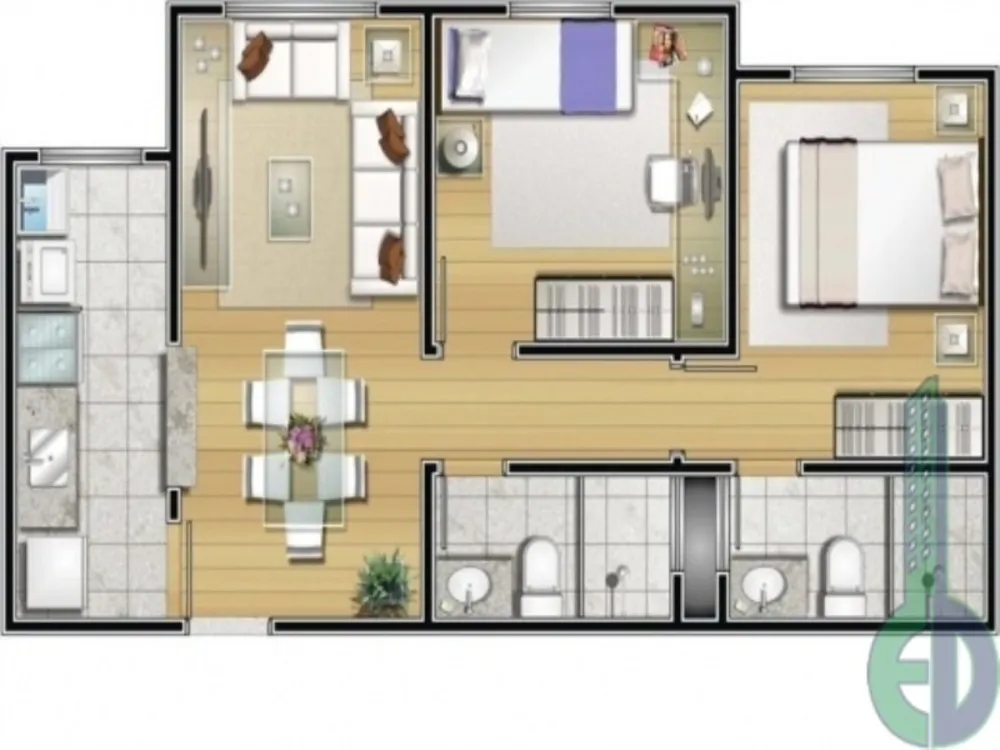 Apartamento, 2 quartos, 47 m² - Foto 12