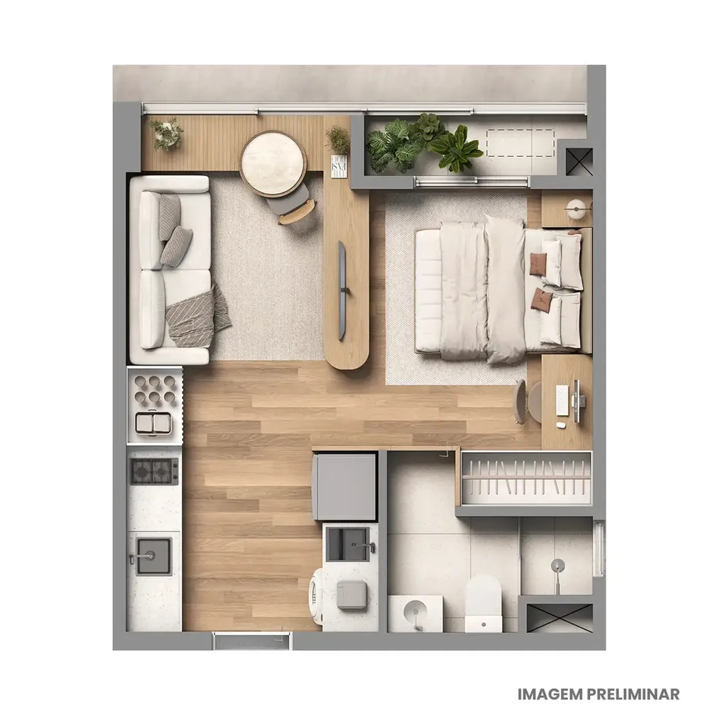 Apartamento, 1 quarto, 29 m² - Foto 8