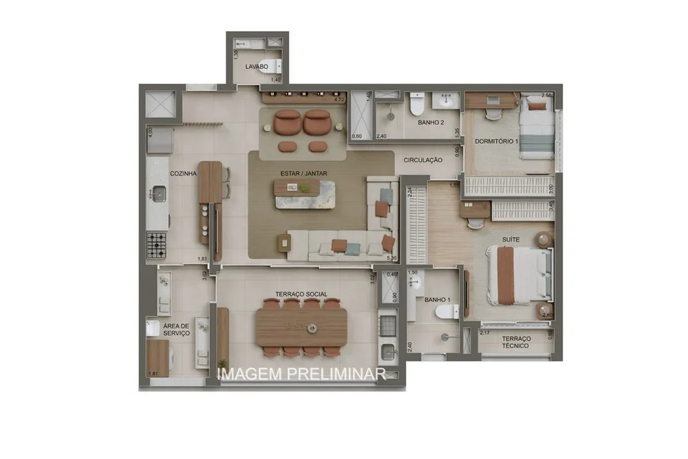 Apartamento, 3 quartos, 147 m² - Foto 6