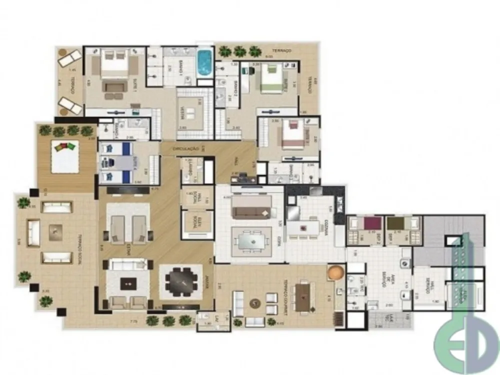 Apartamento, 4 quartos, 353 m² - Foto 7