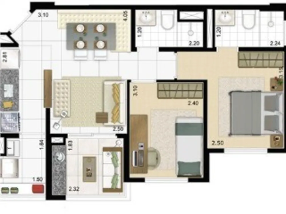 Apartamento, 2 quartos, 54 m² - Foto 5