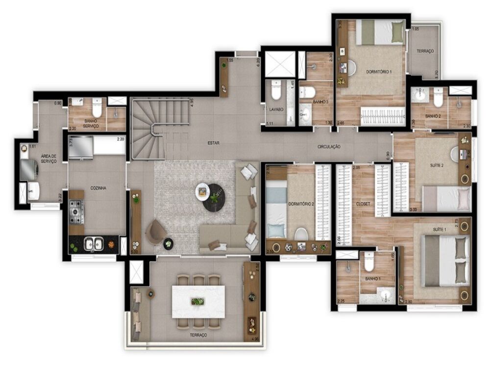 Apartamento, 4 quartos, 234 m² - Foto 3