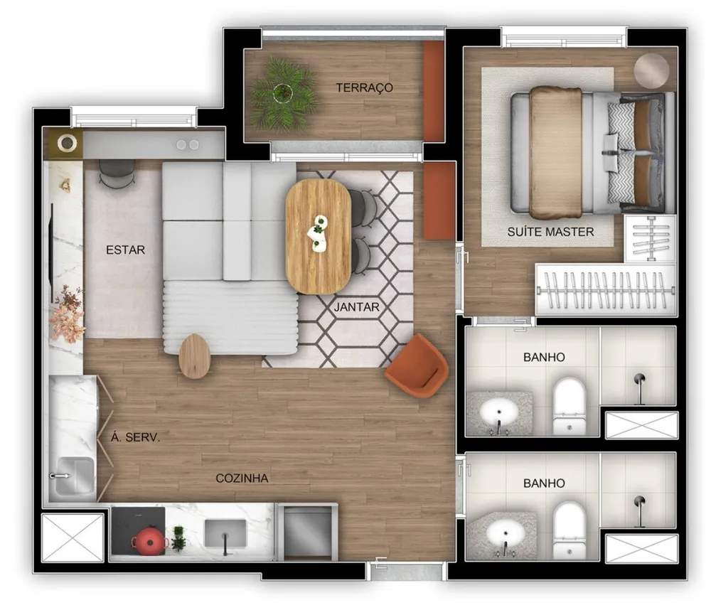 Apartamento, 2 quartos, 42 m² - Foto 11
