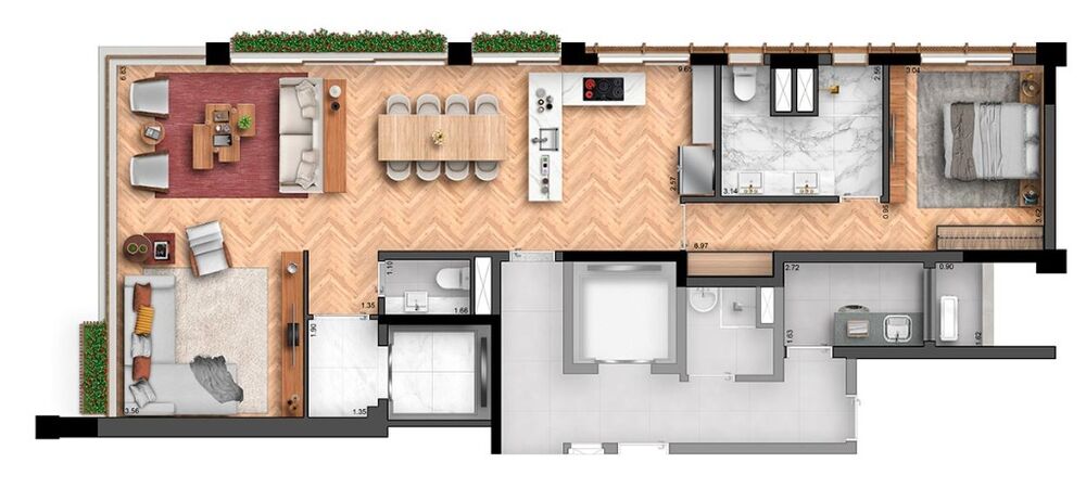 Cobertura, 2 quartos, 105 m² - Foto 7