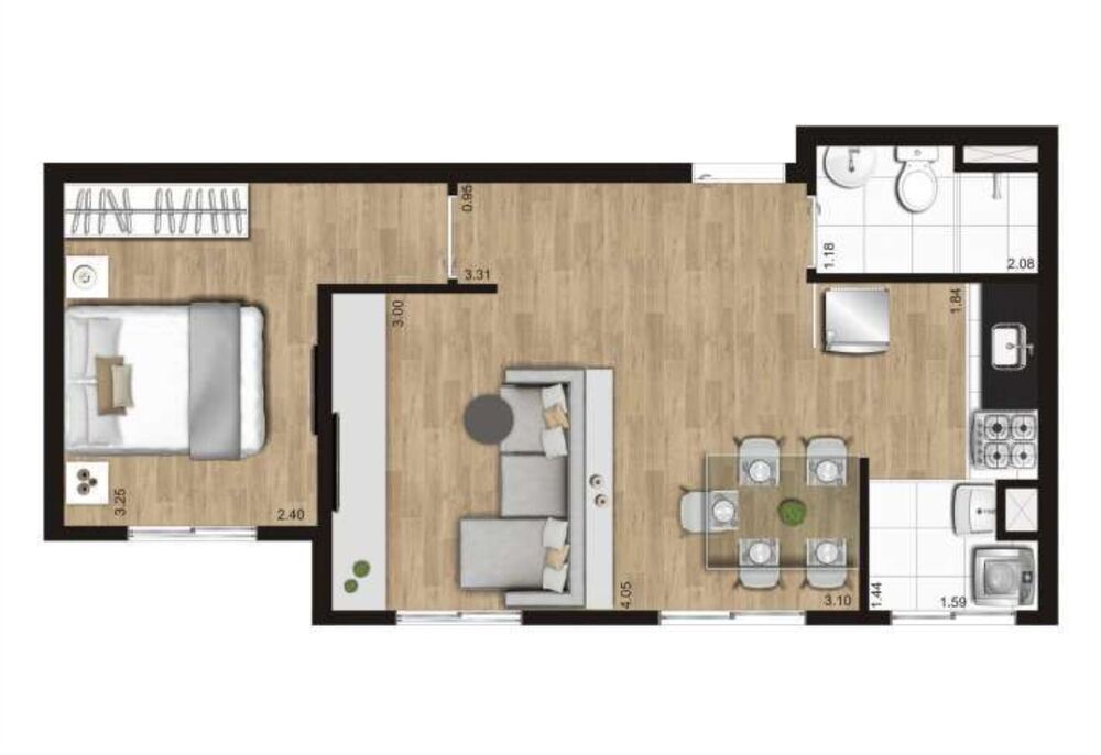 Apartamento, 2 quartos, 40 m² - Foto 4