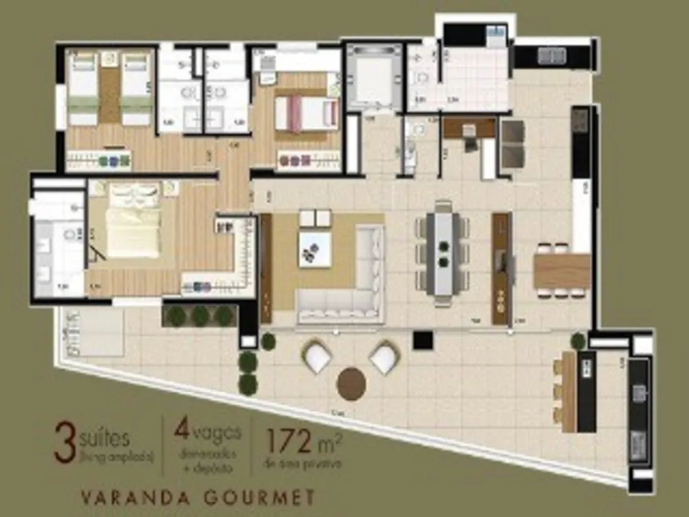Apartamento, 3 quartos, 172 m² - Foto 4