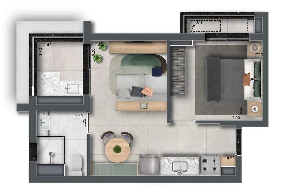 Apartamento, 2 quartos, 43 m² - Foto 15