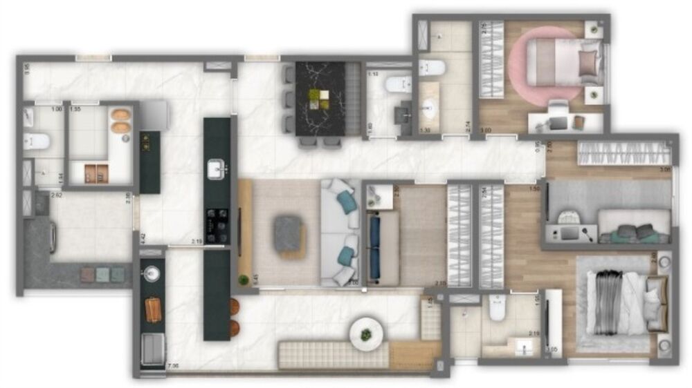 Apartamento à venda com 3 quartos, 90m² - Foto 3