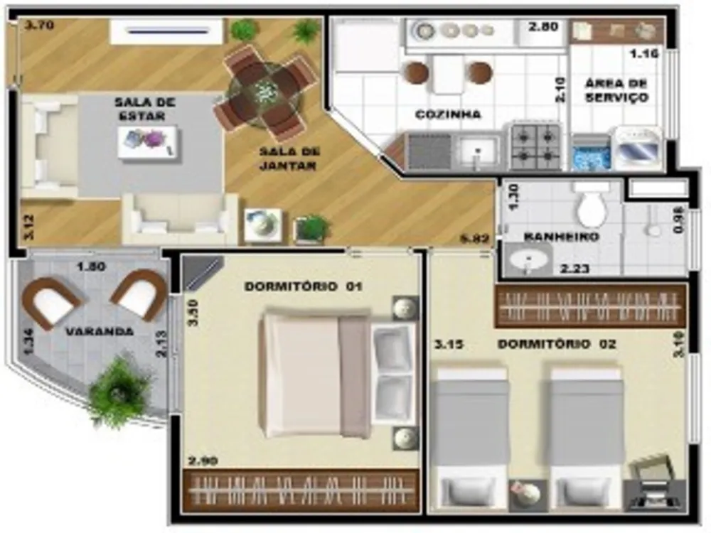 Apartamento, 2 quartos, 55 m² - Foto 5