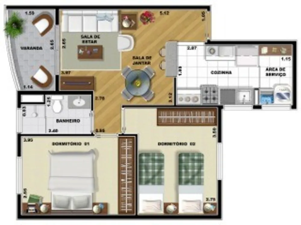 Apartamento, 2 quartos, 55 m² - Foto 8