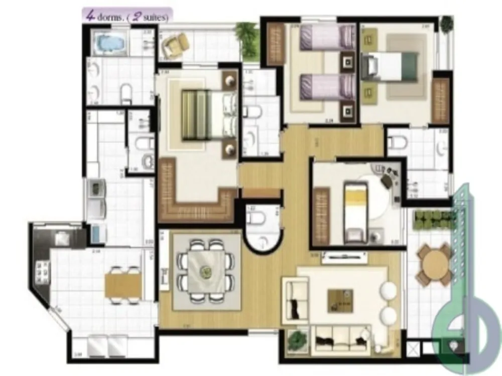 Apartamento, 4 quartos, 156 m² - Foto 12
