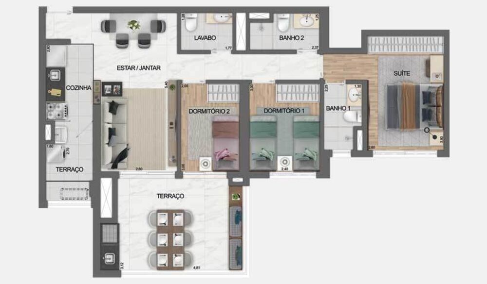 Apartamento, 2 quartos, 73 m² - Foto 14