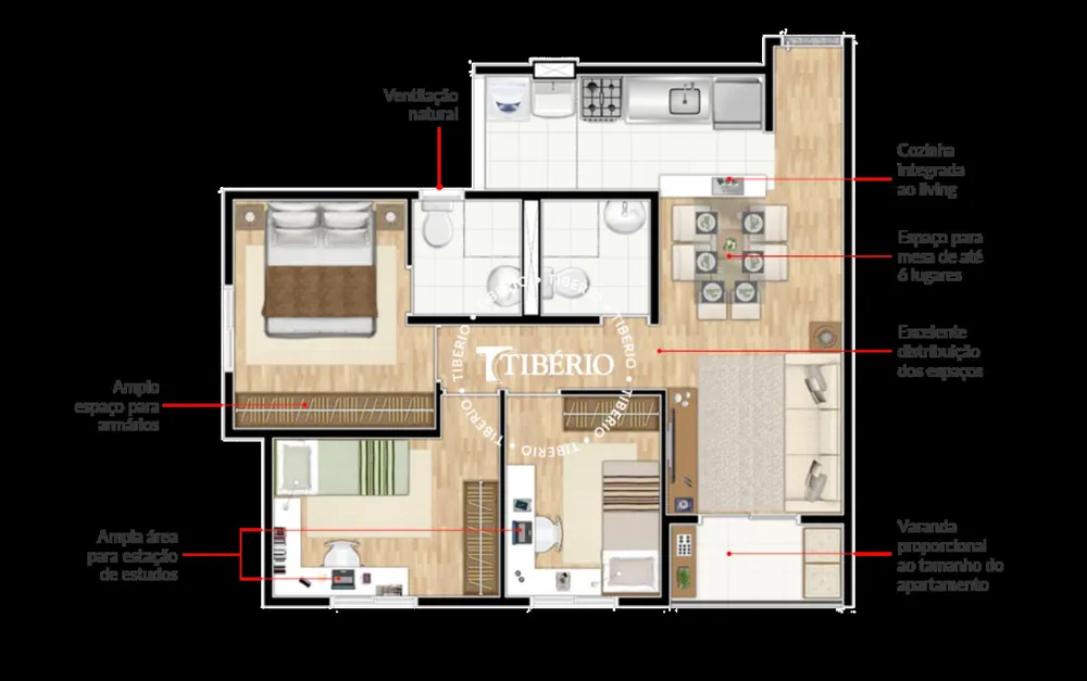 Apartamento, 2 quartos, 48 m² - Foto 7