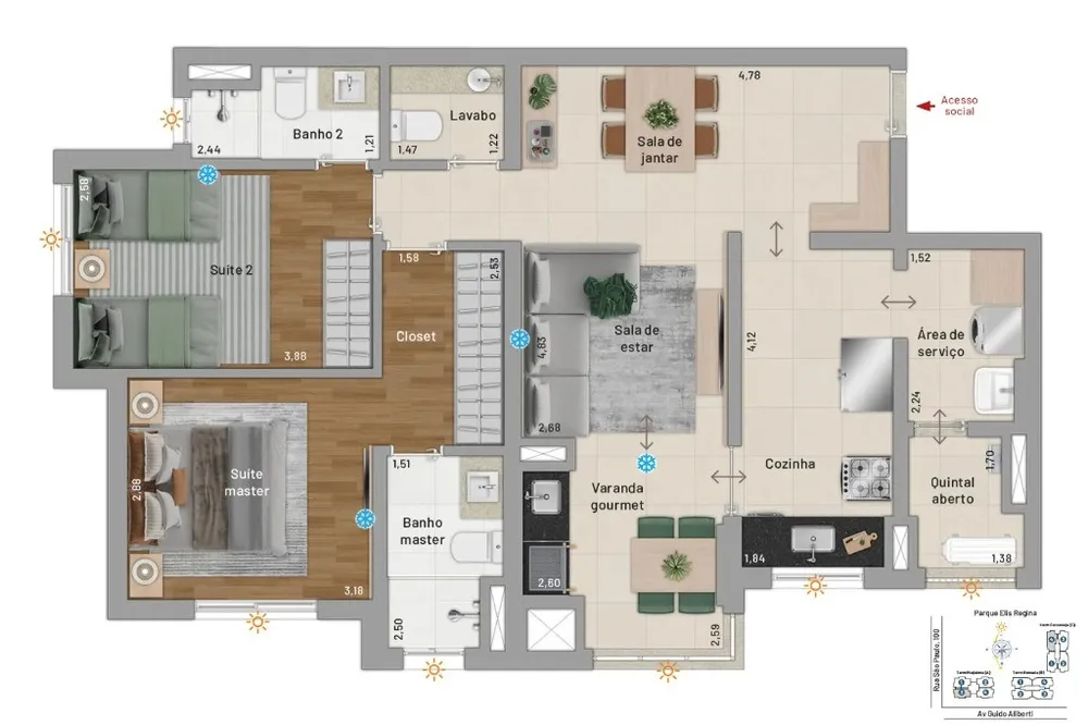 Apartamento, 3 quartos, 116 m² - Foto 12