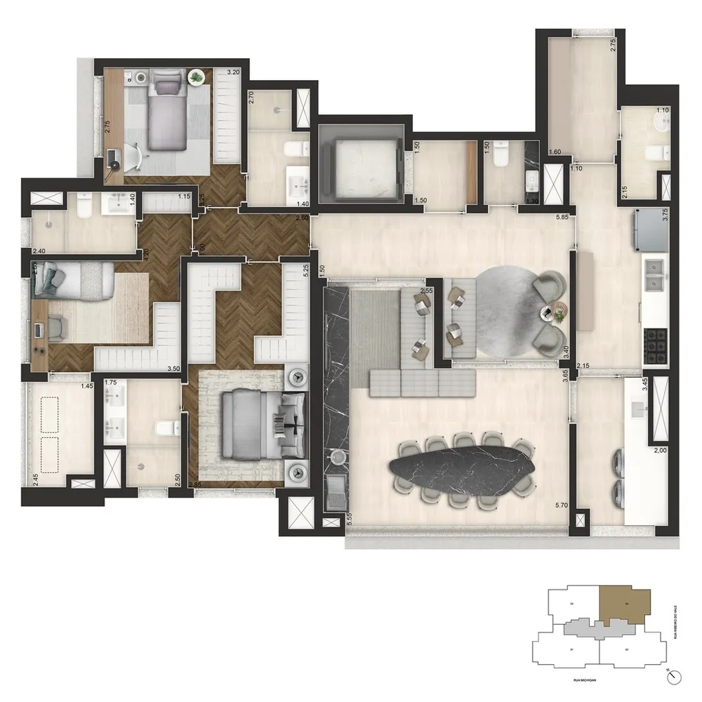 Apartamento, 3 quartos, 178 m² - Foto 12