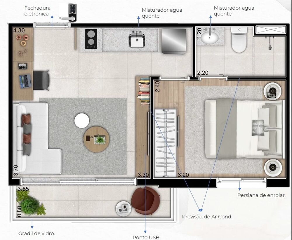Apartamento, 1 quarto, 31 m² - Foto 4