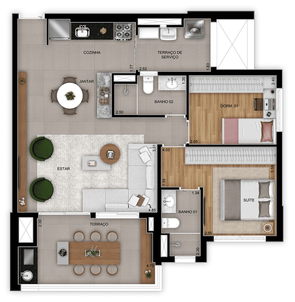 Cobertura, 3 quartos, 147 m² - Foto 17
