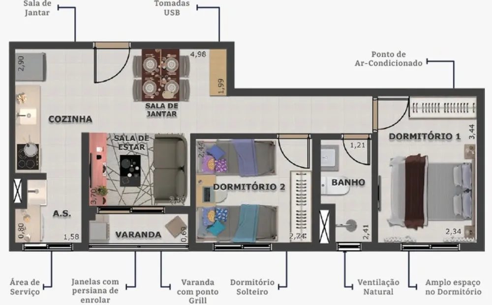 Apartamento, 2 quartos, 47 m² - Foto 12