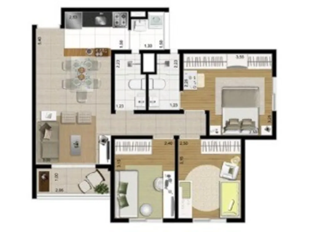 Apartamento, 2 quartos, 56 m² - Foto 4