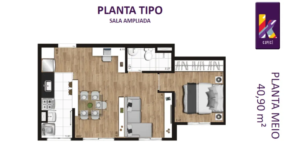 Apartamento, 2 quartos, 40 m² - Foto 12