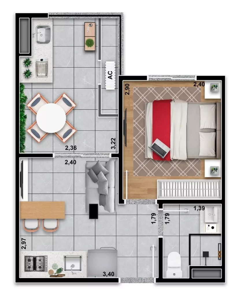 Apartamento, 2 quartos, 59 m² - Foto 11