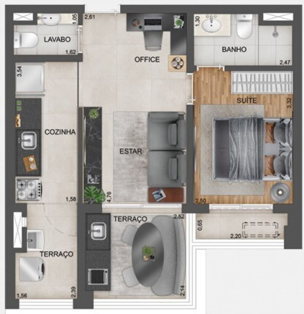 Apartamento, 1 quarto, 50 m² - Foto 18