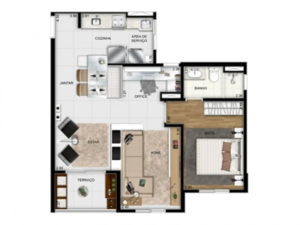 Apartamento, 2 quartos, 56 m² - Foto 4