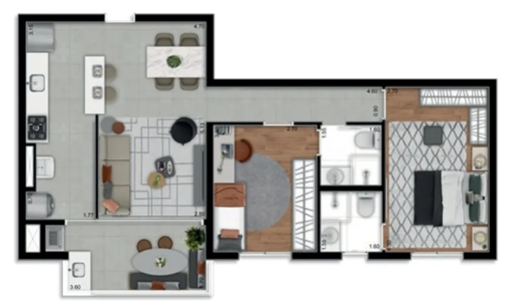 Apartamento, 2 quartos, 70 m² - Foto 12