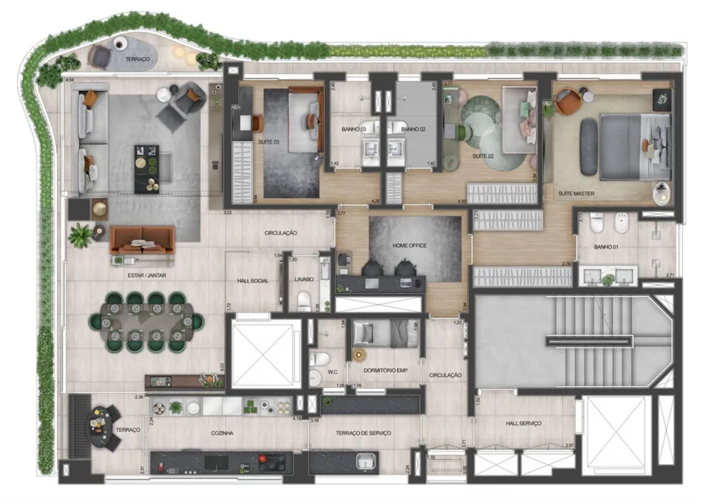 Apartamento, 3 quartos, 201 m² - Foto 3