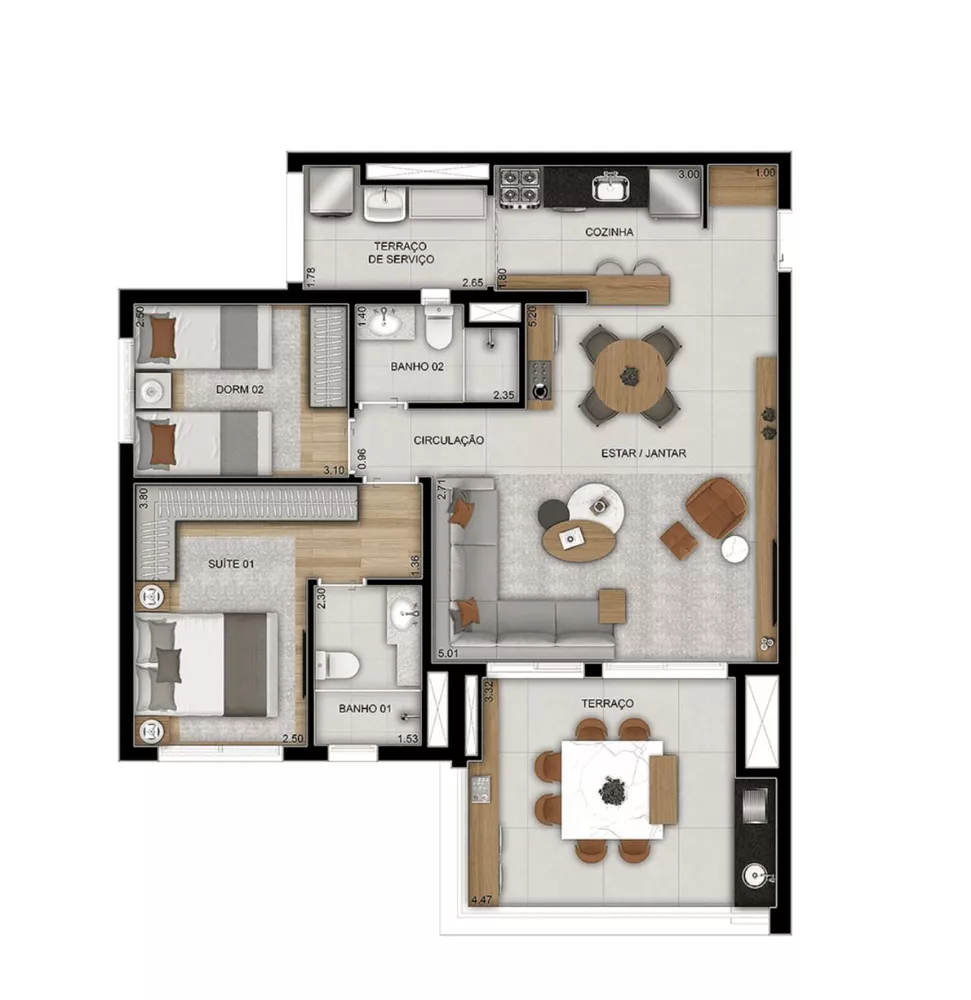 Apartamento, 2 quartos, 75 m² - Foto 4